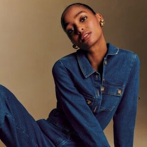 NWT Sezane Denim Brooklyn Jumpsuit